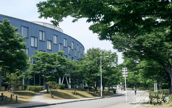 新潟大学・図書館の外観